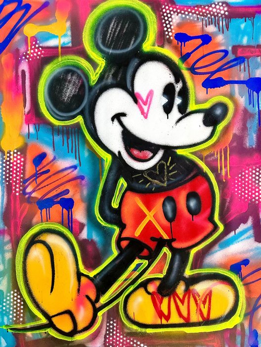 Outside - Mickey Mouse - Spraypaint graffiti