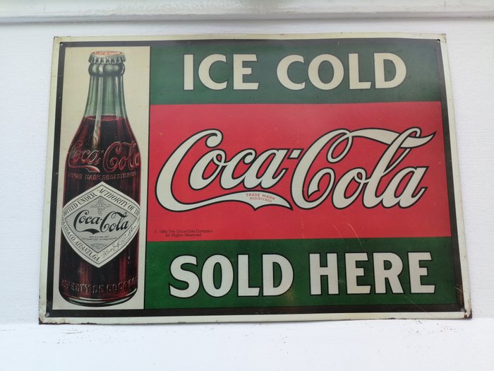 Coca-Cola - 琺瑯板 (1) - 梅塔爾