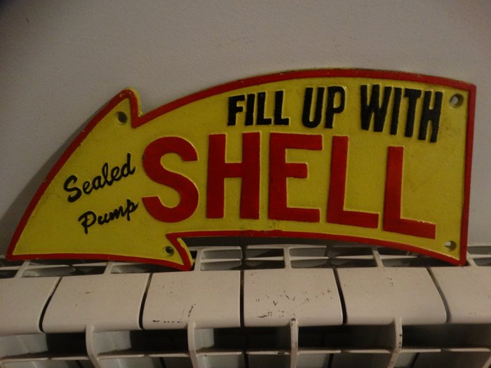 Placa - placa de publicidade ferro  Shell