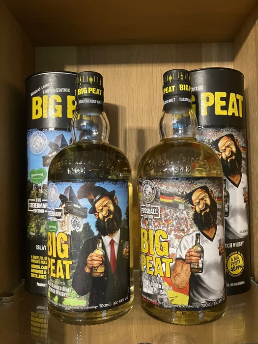 Big Peat - The Steiermark Edition & The Fussball Edition - Douglas Laing  - 700 ml - 2 botellas 