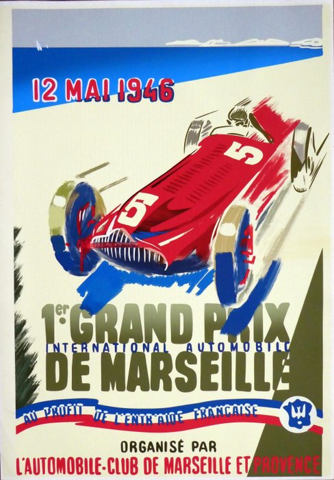 1 er Grand Prix International Automobile De Marseille 12 Mai 1946 - Limited Polycanvas Print - Marseille