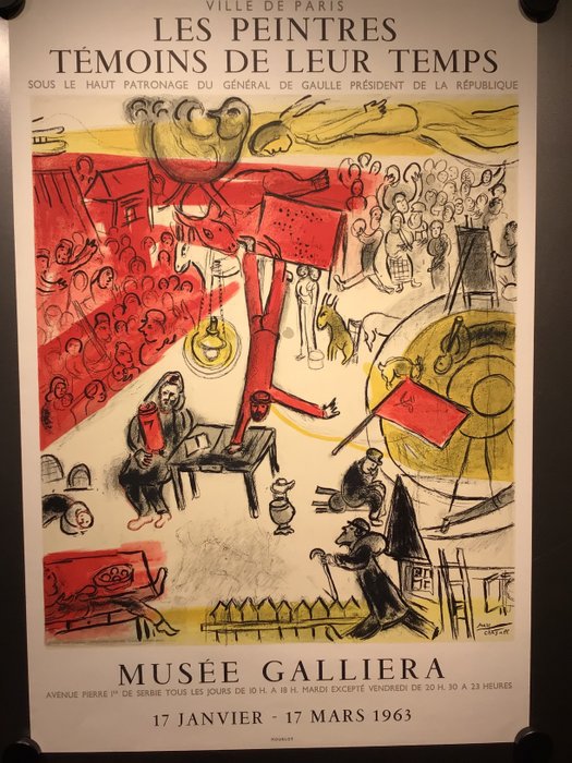 Marc Chagall, after - Musée Galliera, 1963, Les Peintres Témoins de Leur Temps - anii `60