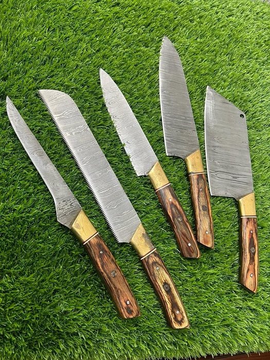 Couteau de cuisine - Couteaux à ustensiles de cuisine Impact Premium  exclusifs - Bois Pakka, Acier - Amérique du Nord - Catawiki