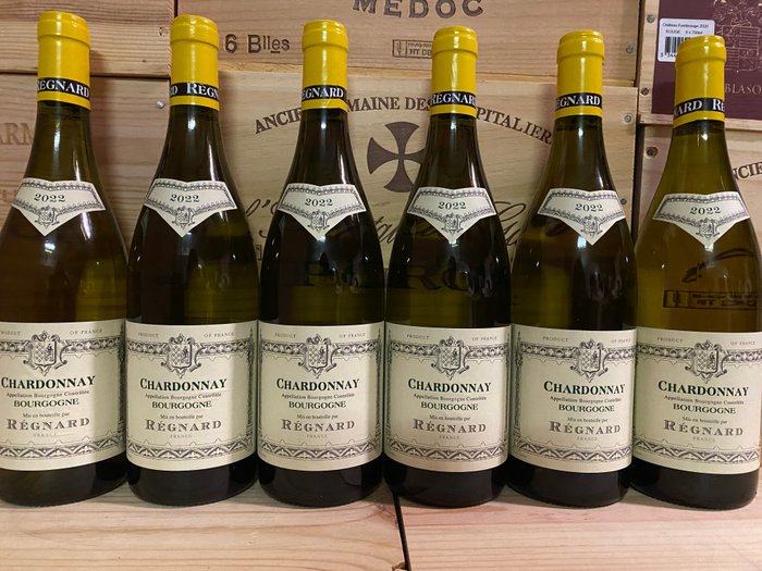 2022 Régnard Bourgogne Chardonnay - Borgoña - 6 Botellas (0,75 L)
