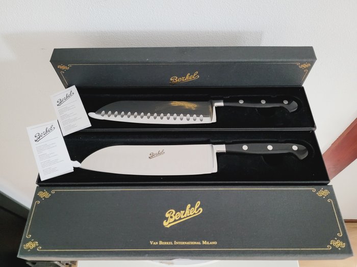 Berkel - 餐刀套装 (2) - 优雅、三德 - 钢材（不锈钢）