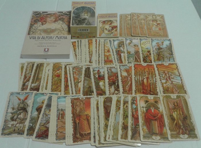Mucha - Spielkarten (2) - Set completo dei Tarocchi di Mucha - Papier