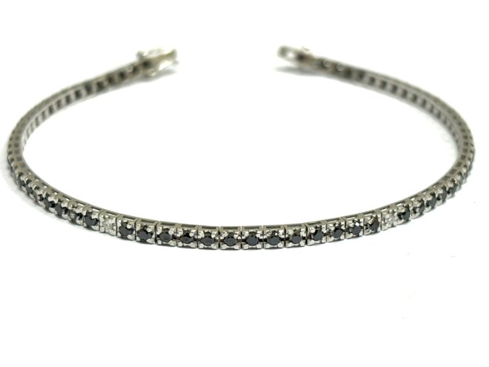 Armband Vittguld Diamant  (Färgbehandlad) - Diamant 