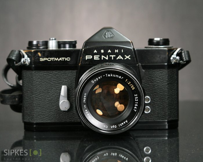 Pentax Spotmatic SP black + Super-Takumar 55mm F2 - M42 | Yksilinssinen digitaalinen peiliheijastuskamera (SLR)