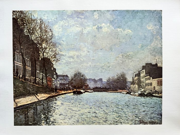 Alfred Sisley (1839-1899) - Le canal st martin (Paris jeu de paume)