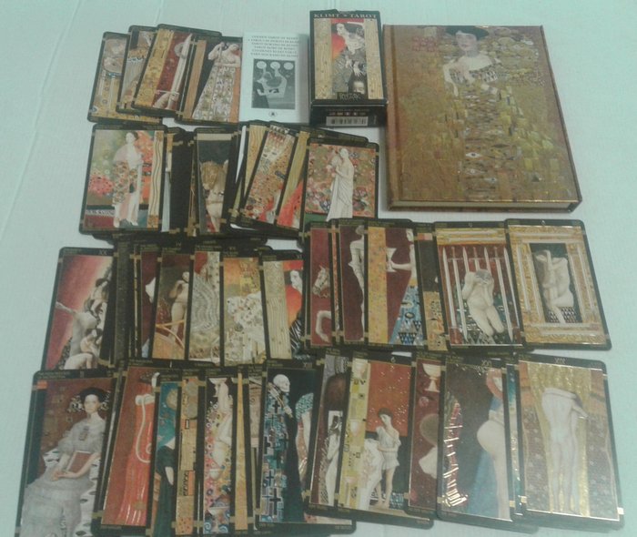Gustav Klimt - 紙牌 (2) - Tarot Set Completo 78 cards + agenda dorata