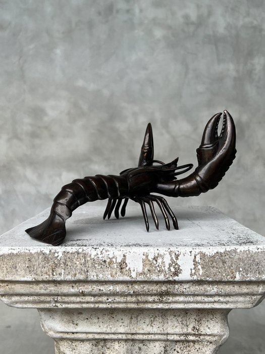 Sculpture, Sooka Interior - Sculpture, Sooka Interior - NO RESERVE PRICE - Medium Lobster Sculpture - 11 cm - Bronze