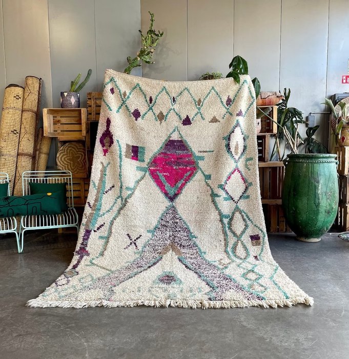 sublime tapis berbere en laine boujad neuf - Berber - 小地毯 - 295 cm - 195 cm