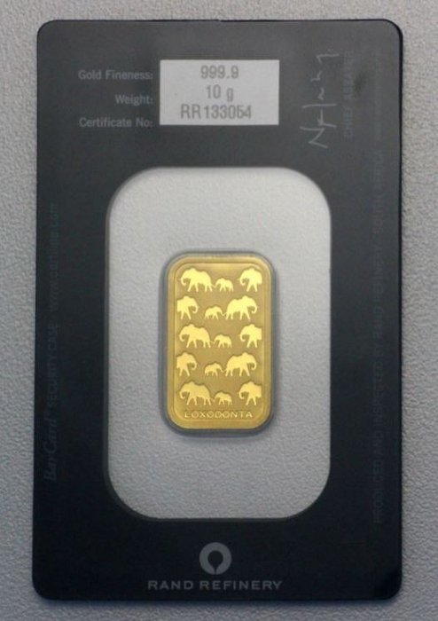 10 Gramm - Gold - Rand Refiner - Elefanten