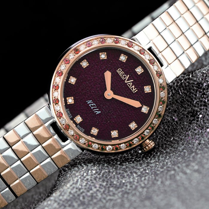 GEOVANI - Swiss Diamond Watch - GOL577-SR-D-55 - Fără preț de rezervă - Femei - 2011-prezent