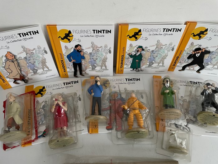 Tintin - Ensemble de 7 figurines Moulinsart - La collection officielle +  Socle - 7 Album - 2011/2012 - Catawiki