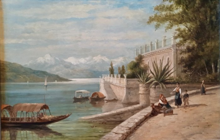 Giuseppe Bisi  (1787-1869) - Paesaggio Lacustre