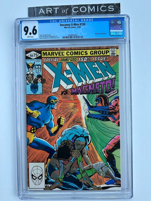 X-Men #150 - Magneto Appearance - CGC Graded 9.6! - Extremely High Grade!!! - White Pages! - 1 Graded comic - Prima edizione - 1981 - CGC 9,6