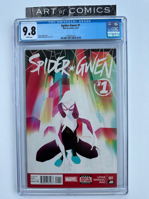 Spider-Gwen #1 - CGC Graded 9.8 - Extremely High Grade!! - White Pages!! - 1 Graded comic - Prima edizione - 2015 - CGC 9,8
