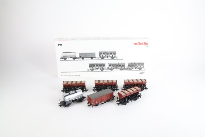 Märklin H0 - 46531 - Set di vagoni merci di modellini di treni (1) - Set di merci con autocarri con cassone ribaltabile - DB