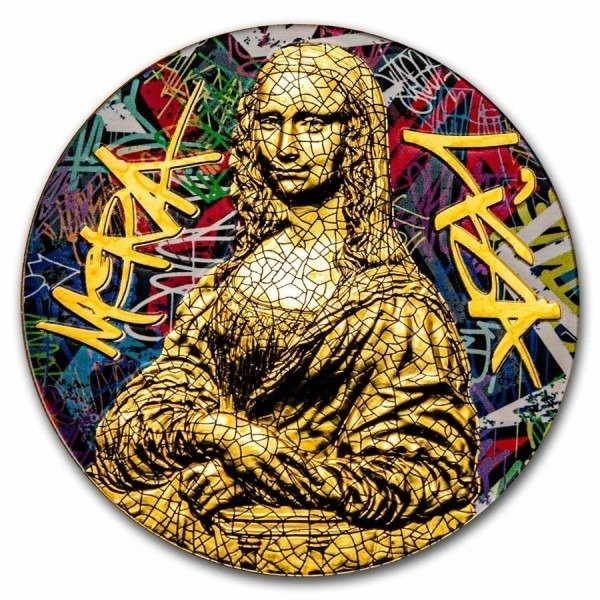 纽埃. 5 Dollars 2023 Mona Lisa - Pop Art, 5 Oz (.999)
