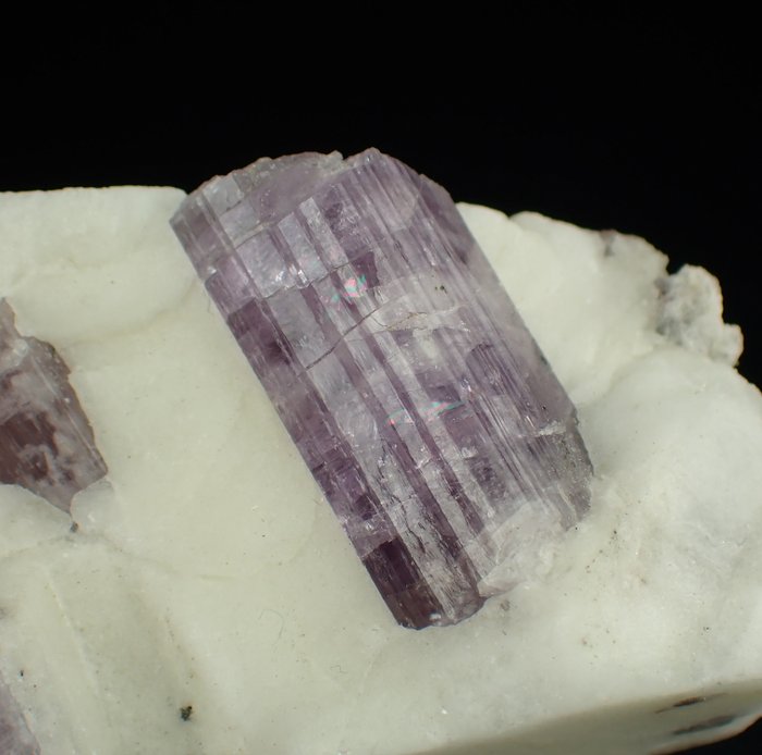 Lila Skapolith Kristalle auf Muttergestein - Höhe: 50 mm - Breite: 30 mm- 54 g