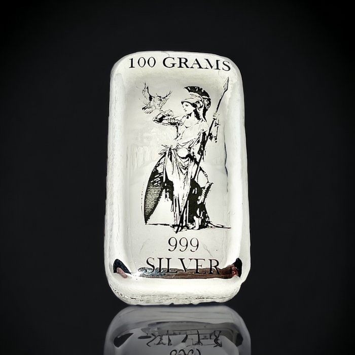 100 gram - Sølv .999 - Pallas Athena  (Ingen reservasjonspris)