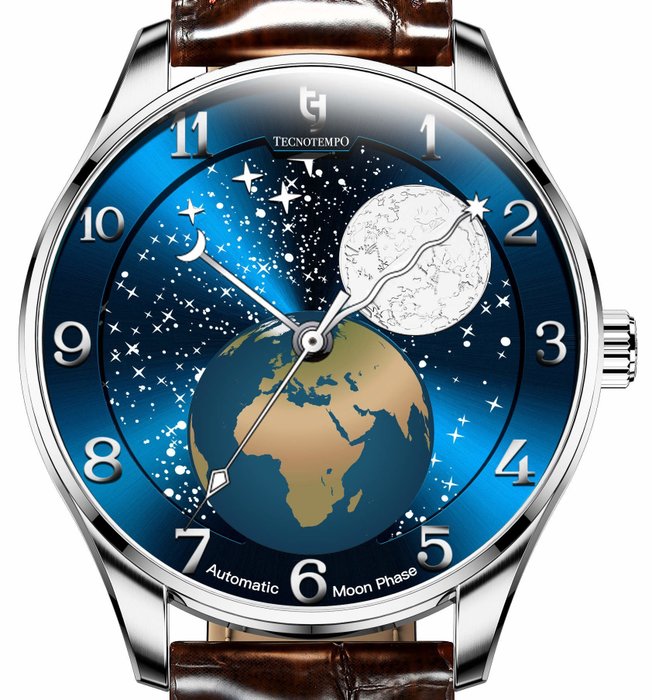 Tecnotempo® - Automatic "Eclipse" Moon Phase - TT.50EC.BL (blue dial) - 沒有保留價 - 男士 - 2011至今