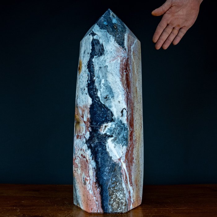 Duży naturalny, bardzo artystyczny jaspis oceaniczny - agat Obelisk- 22195.28 g