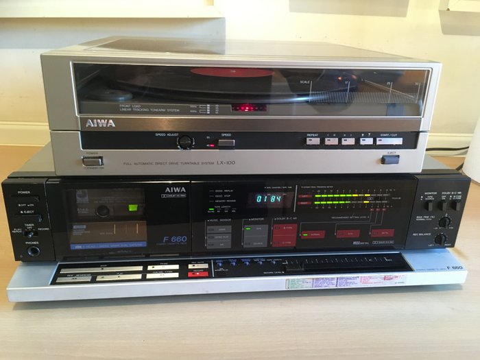 Alto, Aiwa - W pełni automatyczny gramofon z napędem bezpośrednim LX-100 - F-660 Magnetofon kasetowy - Zestaw Hi-fi