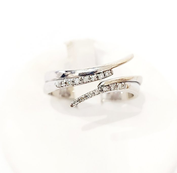 Ring Hvidguld Diamant  (Natur) - Diamant 