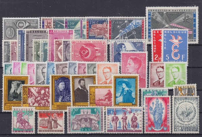 Belgium 1958 - Complete year 1958 - 3x - OBP :  1046/1089 ( alle 3x)