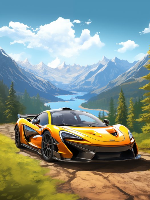 Artwork - McLaren - McLaren P1- Super Car Collector - Premium Man Cave Artwork