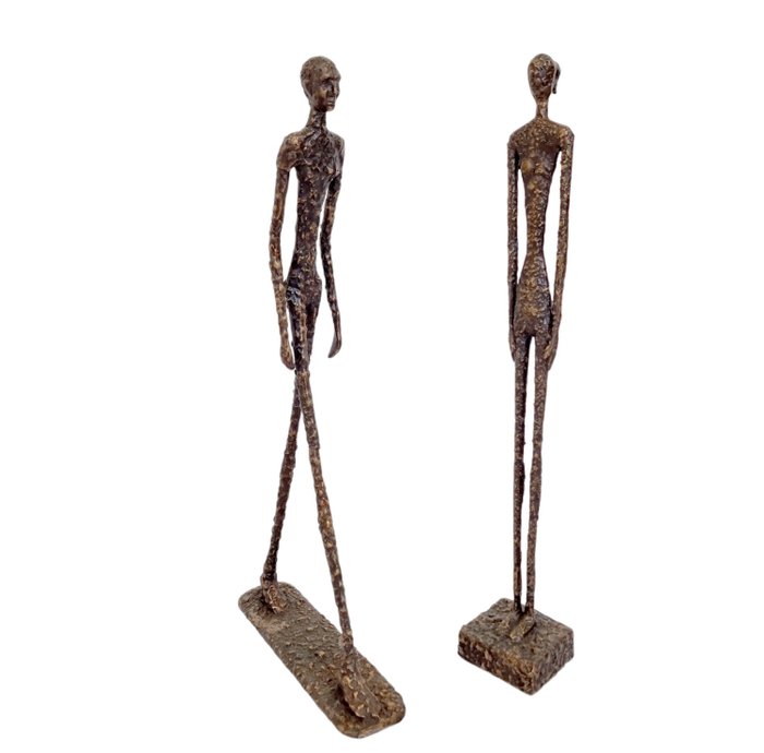 Statuetta - Walking men (2) - Bronzo