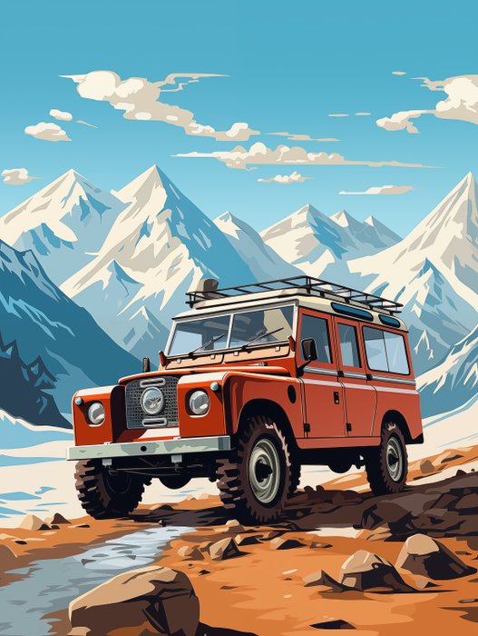 Artwork - Land Rover - Land Rover Series 1 - Classic Car Collector - Premium Man Cave Artwork