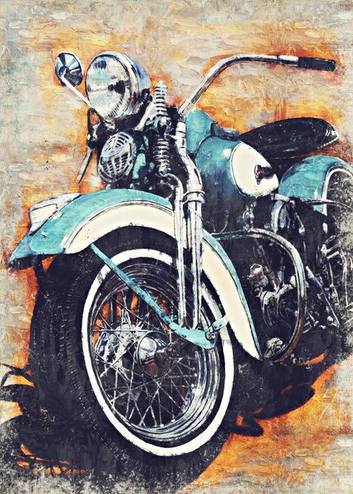 Boriani - Harley Davidson - Oil series, XL 70x50 cm , edition 4/5