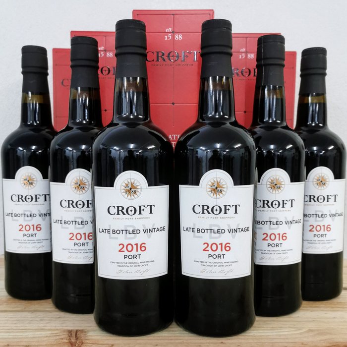2016 Croft - Douro Late Bottled Vintage Port - 6 Botellas (0,75 L)