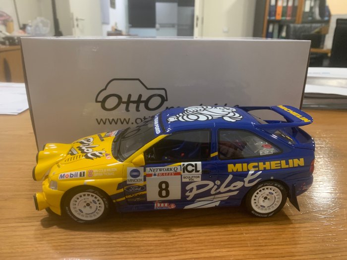 Otto Mobile 1:18 - 1 - Modelbil - FORD ESCORT RS COSWORTH GR.A - RAC RALLY 1993 - Malcolm Wilson/Bryan Thomas