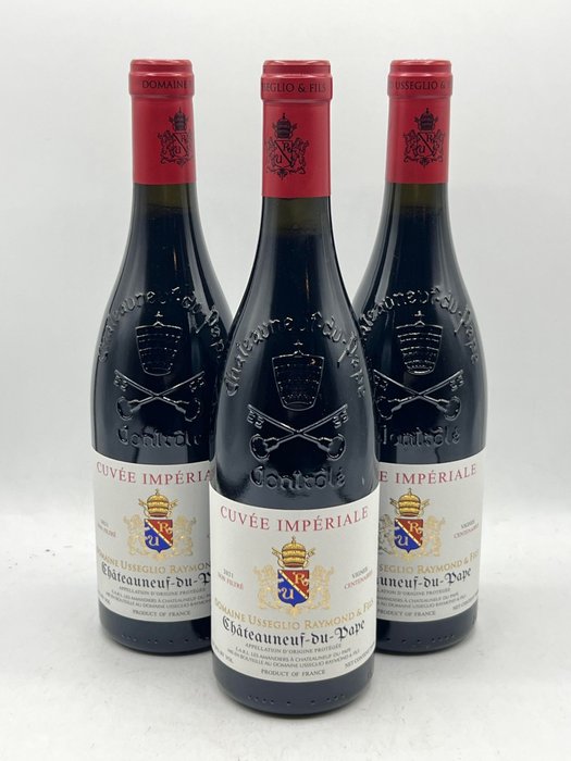 2021 Usseglio Raymond & Fils Cuvée Imperiale - Châteauneuf-du-Pape - 3 Flaskor (0,75L)