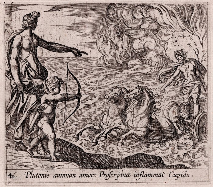 Antonio Tempesta (1555-1630) - Venus with Cupid shooting an arrow into Jupiter - 1606