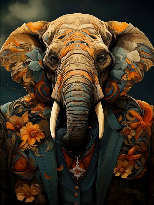 Héctor Correra - Elefante. Giclée 60 x 80 cm