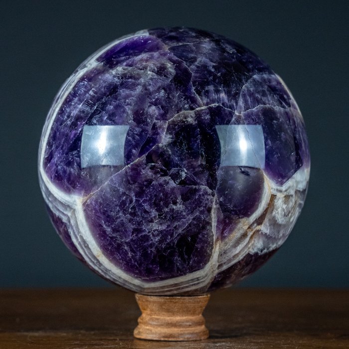 AAA+++ 稀有大雪佛龍紫水晶 球體，玻利維亞- 4902.83 g