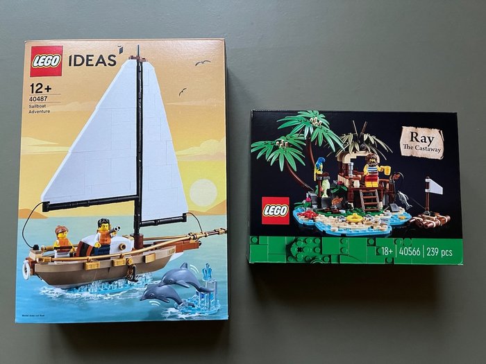 LEGO - Ideas - 40487, 40566 - IDEAS Sailboat Adventure, IDEAS Ray