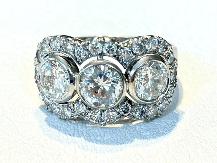 Gyűrű Fehér arany Gyémánt  (Természetes) - Gyémánt