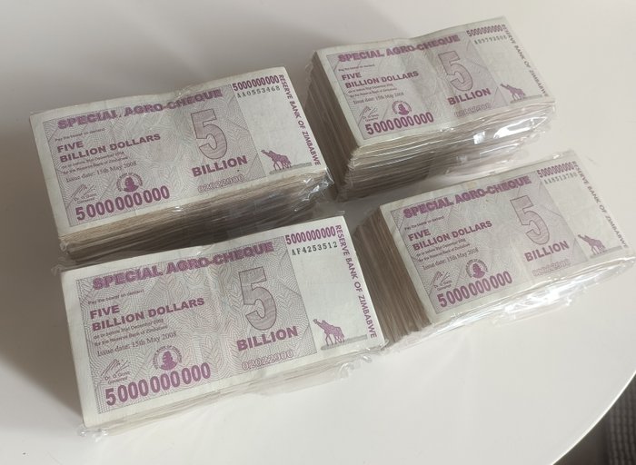 Simbabwe. - 2000 x 5 Billion Dollars 2008 - Agro Cheque - Pick 61