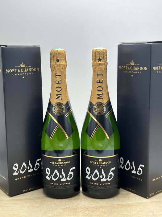 2015 Moët & Chandon, Grand Vintage - 香槟地 - 2 Bottles (0.75L)