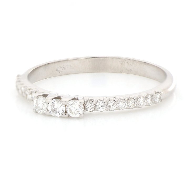 Image 3 of No Reserve Price - 18 kt. White gold - Ring - 0.35 ct Diamond - Diamonds