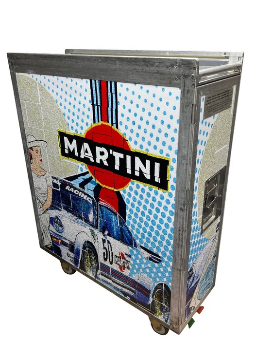 Image 2 of Decorative object - Noboringo CeeVee "Martini Porsche Art" Full size Iberia Vliegtuig trolley - Nob