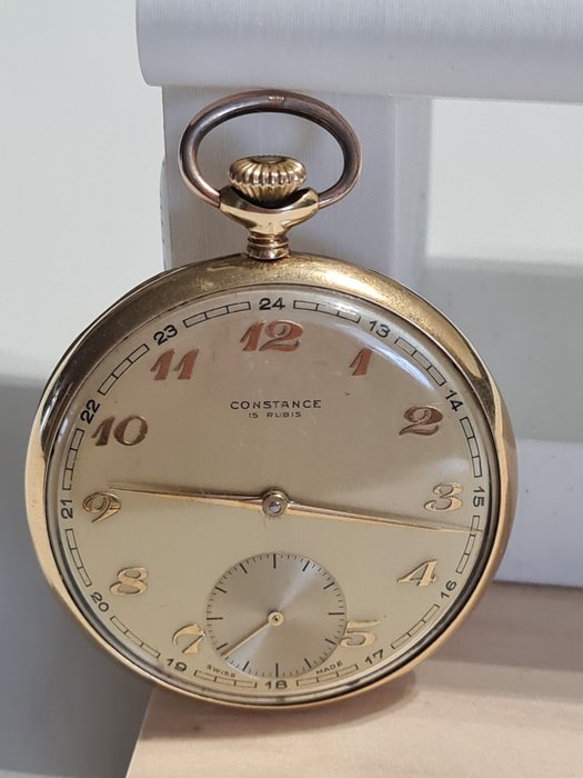 Image 2 of Constance - 15 Rubis 14kt gold pocket watch - 9262 - Men - 1901-1949