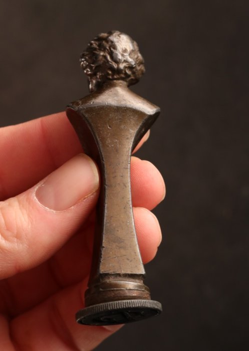 Image 3 of Wax seal with Beethoven - Spelter - Early 20th century