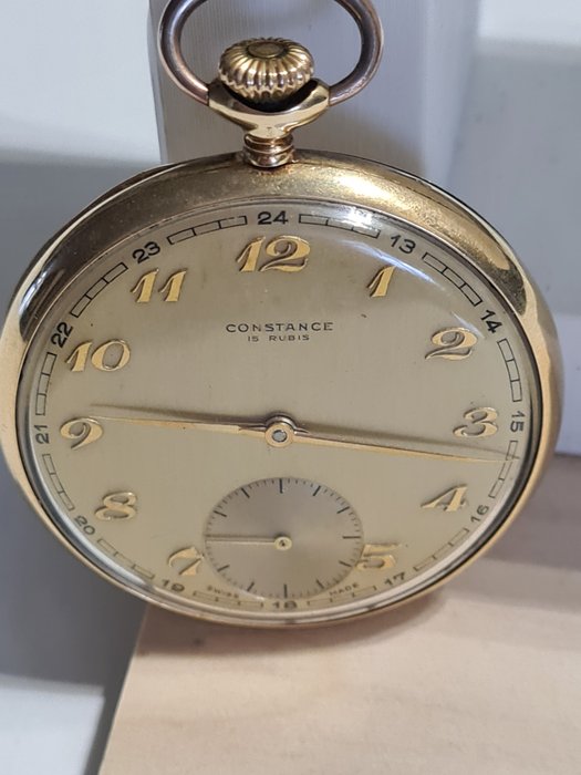 Image 3 of Constance - 15 Rubis 14kt gold pocket watch - 9262 - Men - 1901-1949